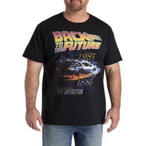 True Nation by DXL Футболка Big &amp, Tall Back To The Future с графическим рисунком, 100% хлопок, короткими рукавами, комфортная посадка 10047906