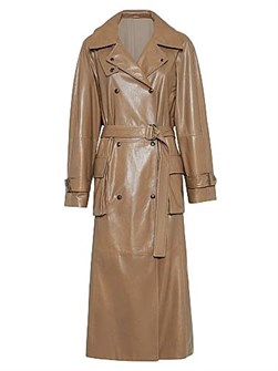 Brunello Cucinelli Polished Nappa Leather Trenchcoat 11167872