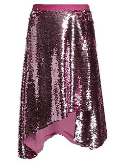 Юбка с драпировкой и пайетками 3.1 Phillip Lim, украшенная асимметричным подолом и скрытой молнией 11164412