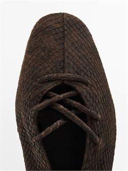 Балетки Massimo Dutti с шнуровкой из козьей кожи с объемными ремешками и съемным задним ремешком 11202120