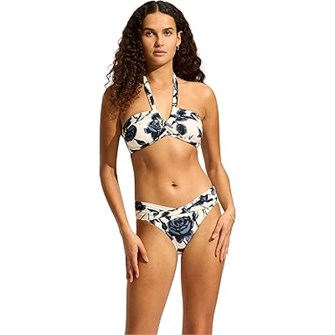 Стильный бандо Seafolly Rococo с мягкими чашечками и поддержкой, завязка на шее, с принтом 11232367