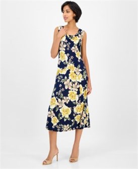 Элегантное миди-платье без рукавов с декольте-ковшом из эластичного джерси от Robbie Bee 11233152