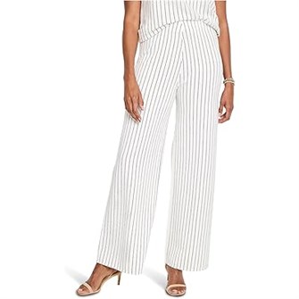 Широкие трикотажные брюки с полосками из легкой ткани 30 , Destination от Nic+Zoe, свободный силуэт 11228942