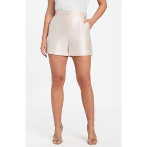 Металлические шорты Milla от Marciano с потайной застёжкой и подкладкой из экокомпозитной вискозы 10048656