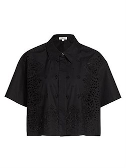 Топ из хлопка Jade с пико и короткими рукавами от A.L.C. 11009209