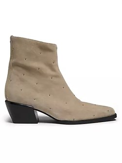 Rag &amp, Bone Замшевые ботинки Joni с заклепками и боковой молнией, каблук 50 мм 10049158