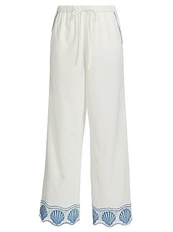 Хлопковые прямые брюки с вышивкой и завязкой на талии Tildi от Rails, 80% хлопка 11167046