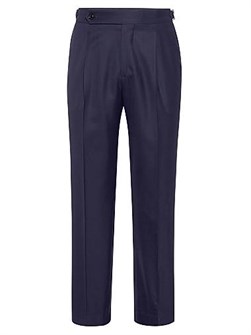 Брюки смокинг из легкой шерсти вирджин и шелкового твила от Brunello Cucinelli с складками и поясными вкладками 11167740