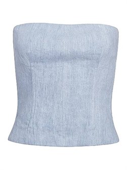 Twp Стильное бюстье без бретелей Jillian из 100% конопли с косточками, произведено в США 11011900