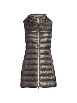 Herno Ветровка Iconico Serena из блестящего нейлона с капюшоном и наполнителем из ультралегкого пуха 11169208