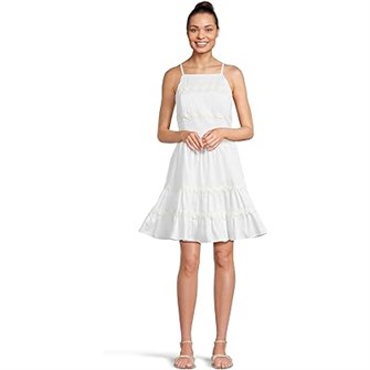 Платье Angelynn Stretch от Lilly Pulitzer с вырезом и карманами, 97% хлопок, 3% спандекс 11226717