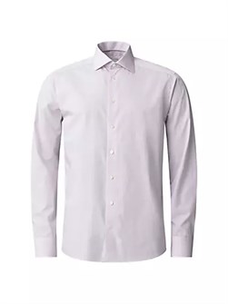 Современная белая рубашка Eton с полосками из органического хлопка, лонгслив, воротник-стойка 10041768