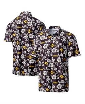 Мужская черная футболка-поло Iowa Hawkeyes от Reyn Spooner с легкой дышащей тканью и солнцезащитой 11222626