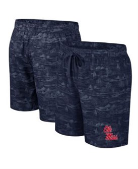 Colosseum Купальные шорты Navy Ole Miss Rebels Ozark для мужчин с эластичным поясом и сетчатой подкладкой 11222881