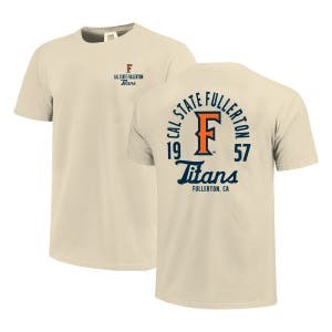 Image One Мужская футболка Comfort Colors из мягкого хлопка с ретро накладкой Cal State Fullerton Titans 10049196