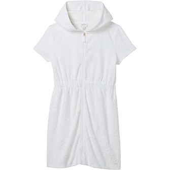 Lilly Pulitzer Kids Детское худи Chaplin Cover Up от Lilly Pulitzer с капюшоном, короткими рукавами и юбочкой, 78% хлопка 11177713