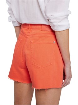 Женские джинсовые шорты Monroe из стрейчевого хлопка от 7 For All Mankind, с высокой посадкой, 5 карманами и потертым краем 11235262