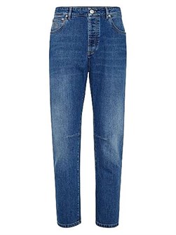 Джинсы Brunello Cucinelli из хлопкового денима с пятью карманами, уютной посадкой, произведены в Италии 11168011