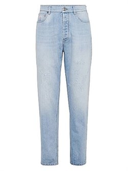 Джинсы Brunello Cucinelli с рваным эффектом, 5 карманов, Италия 11167818