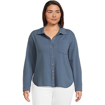 Лонгслив классического кроя с пуговицами спереди Mod-o-doc, 96% хлопка, 4% спандекса 11167429