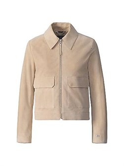 Замшевая куртка Allan от Soia &amp, Kyo с классическим воротником и застежкой на молнии, 100% кожа 10042891