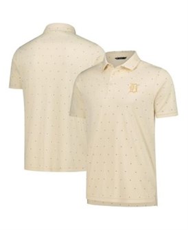 Мужская кремовая поло-футболка Levelwear с логотипом Detroit Tigers и короткими рукавами 11222068