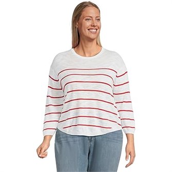 Теплый свитер с 3/4 рукавами от Mod-o-doc с классическим круглым вырезом и рифлеными манжетами, 66% хлопка 11167373