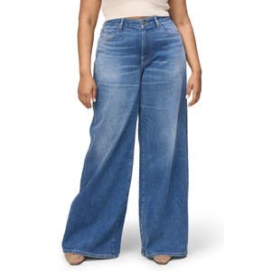 Джинсы Warp+Weft из мягкого денима с высокой талией и широкими штанинами, 99% хлопок 10047568