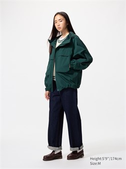 Парка Uniqlo из текстурного нейлона с расслабленным кроем и ветроустойчивыми внутренними карманами 11191678