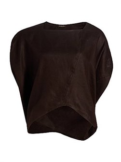 Топ Gaia из итальянского льна Loro Piana с квадратным вырезом и короткими рукавами, производство Италия 11169808