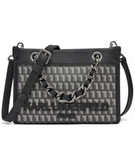 Karl Lagerfeld Paris Мини-сумка через плечо Savoie из полиэстера и натуральной кожи с регулируемым ремнём, размер 8 x 15 x 20 см 11239767