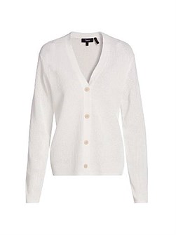 Oversized кардиган с узором от Theory, V-образный вырез, длинные рукава, 83% вискоза, 17% полиэстер 11165992