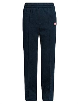 Классические спортивные брюки Casablanca с контрастной отделкой и монохромным жаккардом 11026578