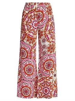 Шаровары с цветочным принтом от Figue Devon, эластичный пояс, 100% вискоза 11011679