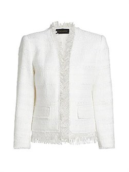 Kobi Halperin Harper Fringed Tweed Jacket 11022432
