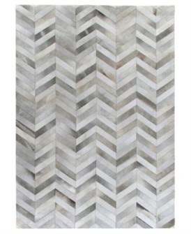 Exquisite Rugs Ковер Natural ER9761 240 x 335 см, с геометрическим рисунком, ручной работы, из кожи, в современном стиле 11176171