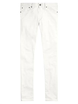 Узкие хлопковые джинсы Ralph Lauren с пятью карманами, прямой застежкой и возможностью химчистки 11016712