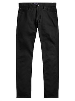 Слим джинсы из хлопкового трикотажа с эластаном с пятью карманами от Ralph Lauren, Италия 11017659