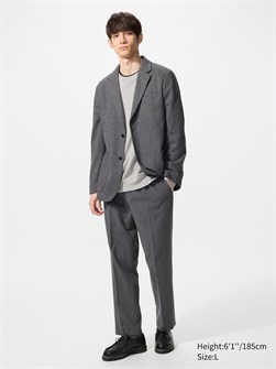 Куртка с ворсовым джерси в стиле ',гусиная лапка', из переработанного полиэстера от Uniqlo 11191537