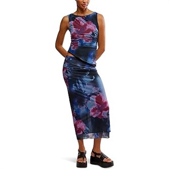 Макси-платье в сетку Sunset от Free People с облегающим силуэтом и эластичной талией, 100% полиэстер 10047520