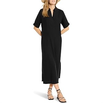 Макси платье-туніка Rumba Linen Devon от Nic+Zoe с фигурными рукавами и карманами 11232400