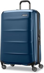 Samsonite Набор из 2 серебристых чемоданов, 21/28 дюймов, легкий, с расширяемым объемом и 4 поворотными колесами, замок TSA 11241113