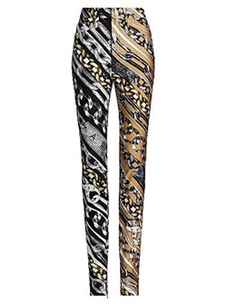 Леггинсы с высоким поясом и принтом цепей от Area, 80% полиамид/20% эластан, итальянский дизайн 11021523