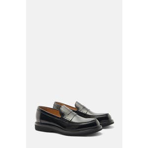 SCAROSSO Лоферы Milo ручной работы из черной телячьей кожи на подошве Vibram высотой 3 см 10047896