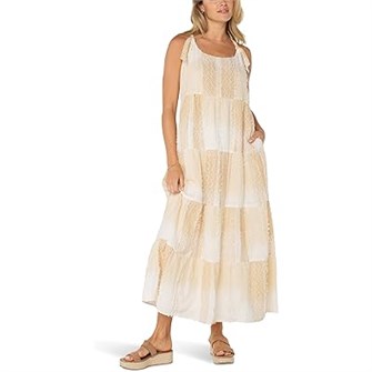 Макси-платье Liverpool Los Angeles из легкой ткани с завязками, многослойным подолом и карманом 11226770