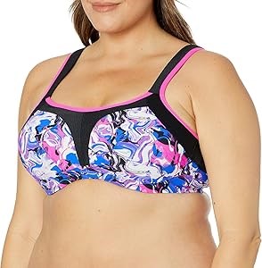 Женский спортивный бюстгальтер Panache plus-size с подкладкой и широким поясом, обеспечивающий высокую поддержку, без наполнителя 11241972