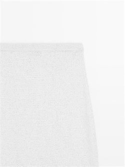 Миди-юбка из хлопкового трикотажа нижнего кроя Massimo Dutti с расклешенным подолом и эластичным поясом 11202012