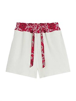 Хлопковые шорты с принтом от Lanvin, свободный крой, без застежек, произведены в Италии 11010750