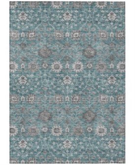 Addison Стираемый в машинке ультратонкий круглый ковер 244 см с цветочным узором для дома и улицы 11228573