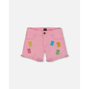 Шорты для девочек из денима с вышивкой мишек и регулируемым поясом от Deux par Deux, 2-14 лет 10047644